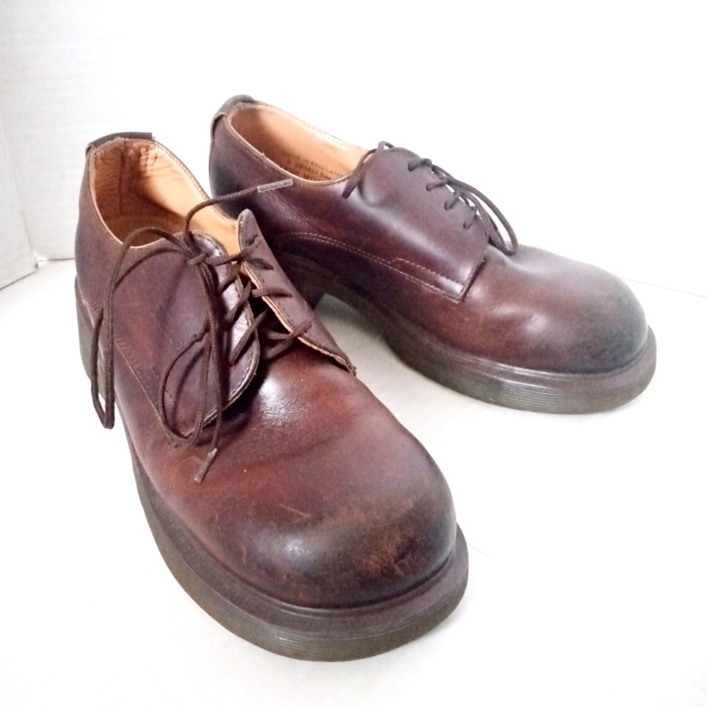 DR. MARTENS | Brown Platform Oxfords